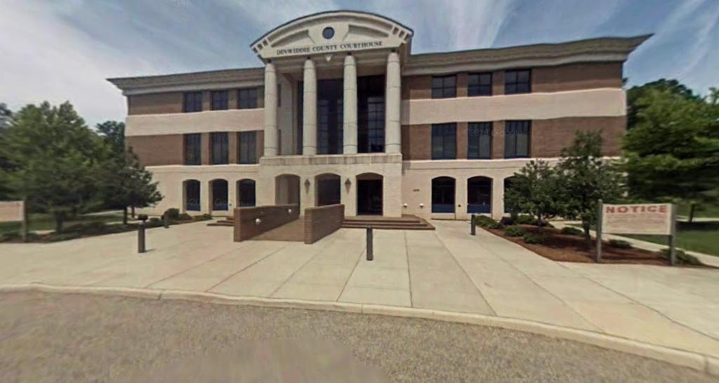 Dinwiddie Circuit Court in Dinwiddie, Virginia